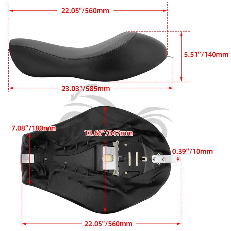 Retro Motorcycle Passenger Seat Cushion for Harley XL 883/1200