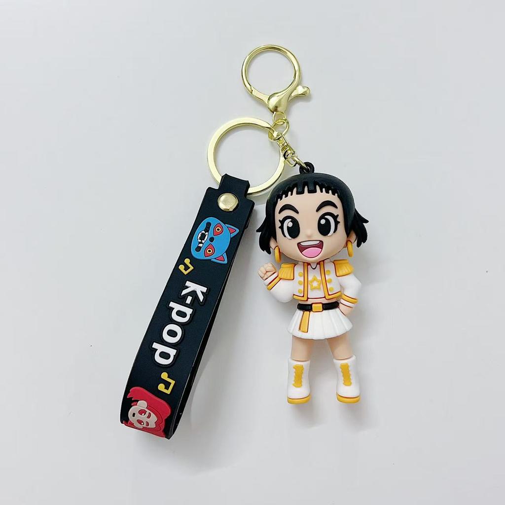 New KPOP Demon Hunters Keychain, Tiger Character PVC Figure Keychain, Cute Harajuku Style Key Ring for Kids & Fans Halloween