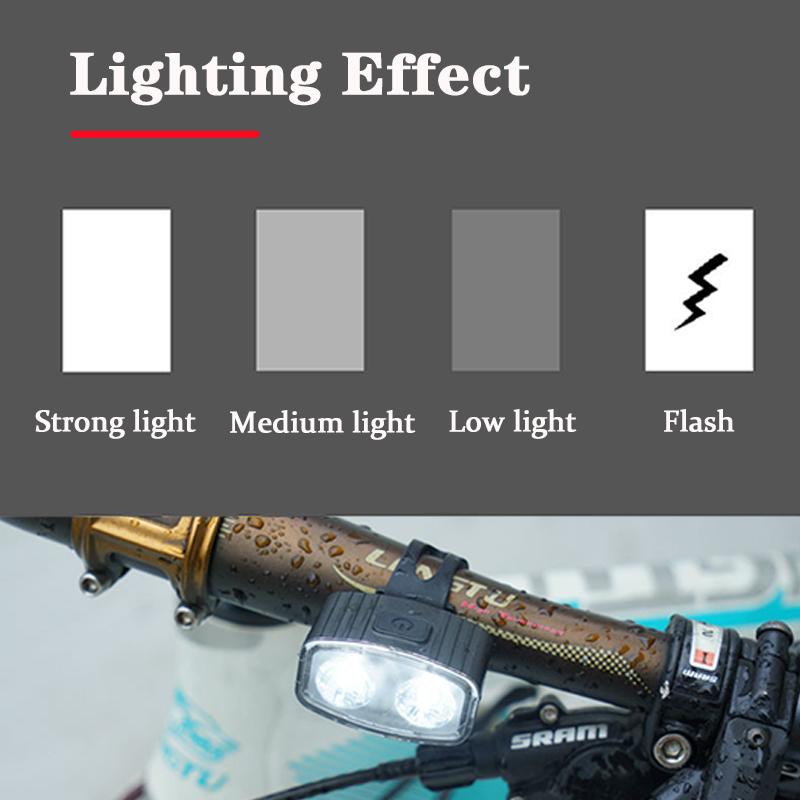 Ultralight Bicycle Headlight and Taillight Bik Light Set Rechargeable Front Rear Light Bike LED Lamp Cycling Accessories