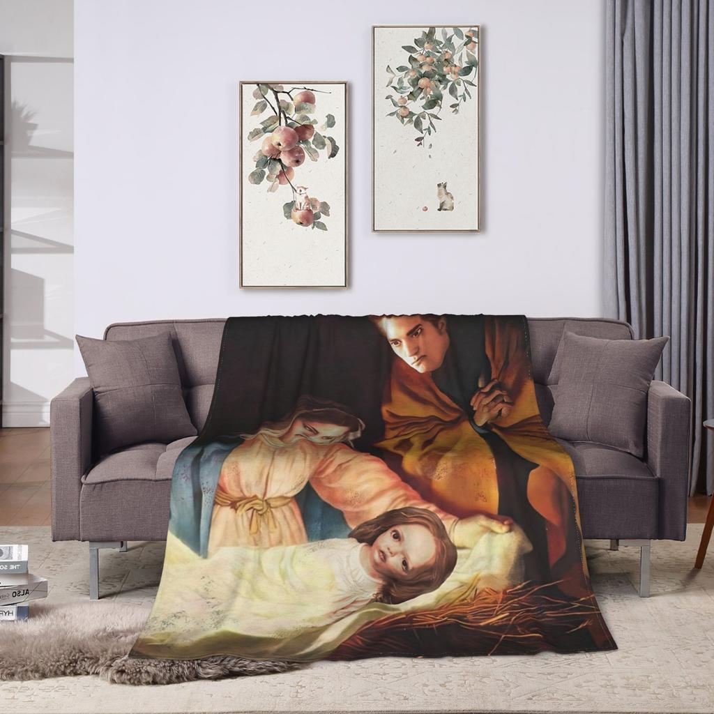 Lautner Jacob Black Blankets Coral Fleece Plush Winter Twilight Bella Breathable Warm Throw Blankets for Sofa Car Bedding Throws