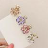 4Pcs Mini Rhinestones Flower Hair Claw Clips Non Slip Grip For Thick Hair Strong Hold Hair Jaw Clip Hair Accessories