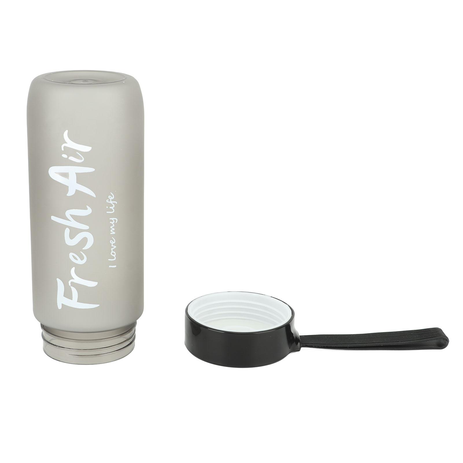 

600ml Water Bottle Frosted Large Capacity Leakproof Water Bottle with Lanyard for Outdoor Travel Gym