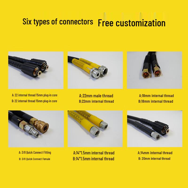 Da Deng 10M High-Pressure Washer Steel Wire Outlet Hose