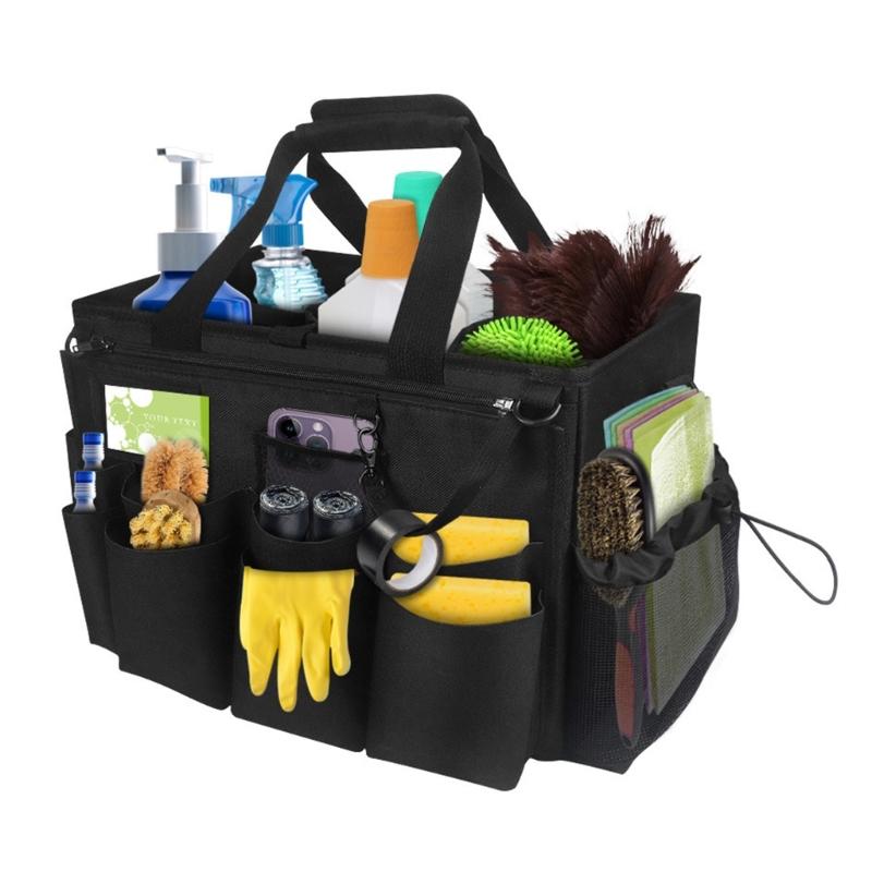 Multipurpose Cleaning Detailing Bag With Shoulder Strap And Handle, Large Capacity Organizers Suitable For Home Car Use