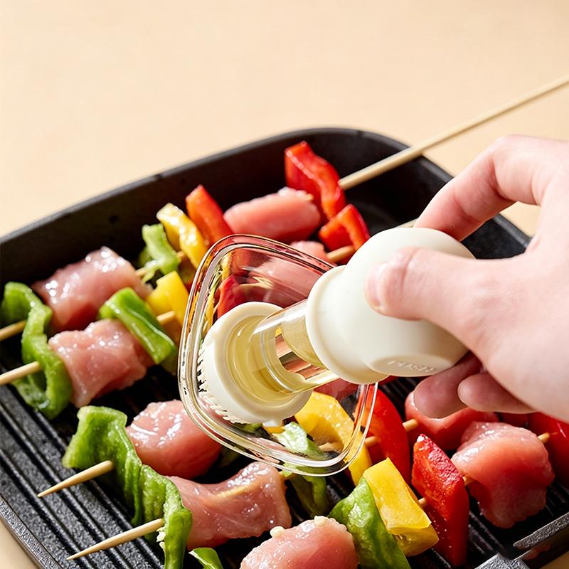 Bouteille Distributeur d'Huile Distributeur d'Huile Avec Brosse Brosse à Badigeonner en Silicone Convient Pour la Cuisine et le Barbecue Outils de Rangement de Cuisine
