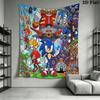 Hedgehog Sonic Bolt Wall Hanging Printed Fabric Blanket Decorative Tapestries for Bedroom Living Room Home Decor