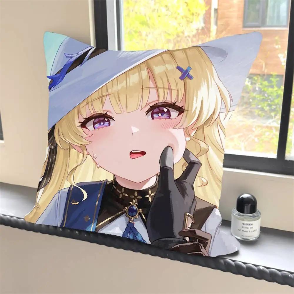 Phoebe Hot 3D Game Wuthering Waves Pillow Case Square Pillow Bedroom Sofa Leisure Comfort Cushion Car Home Decoration