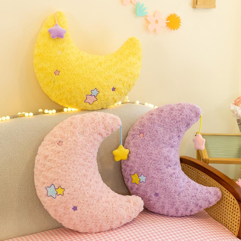 Star Pillow Girl Sleeping with Moon Plush Toys Super Soft Doll Sleeping with Doll Gift