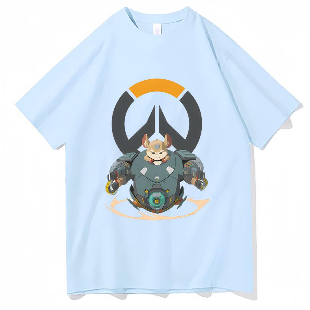 Summer Overwatch Games Graphic Printed Men T-shirts High Quality Harajuku Clothes Casual Loose Short Sleeve Women Tee-shirts Top