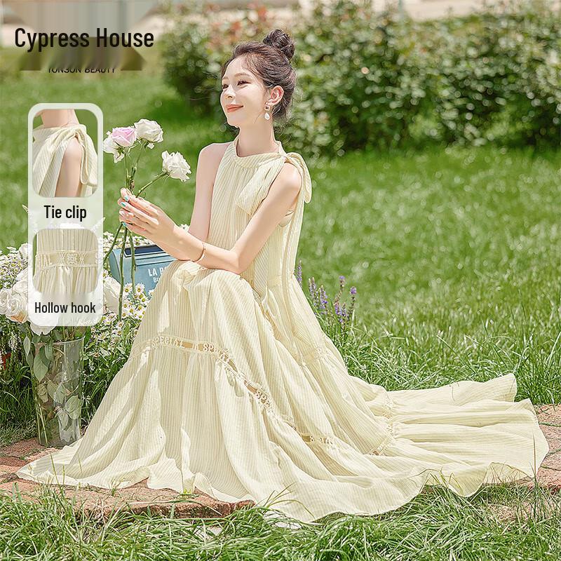 Крючковое платье-трапеция с вырезами на бретельках XL