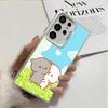 Cartoon Cute Peach Goma Shockproof Phone Case for Samsung Galaxy S26 Edge S25 Ultra S24 FE S23 Plus S21 Cover Anti Fall Fundas