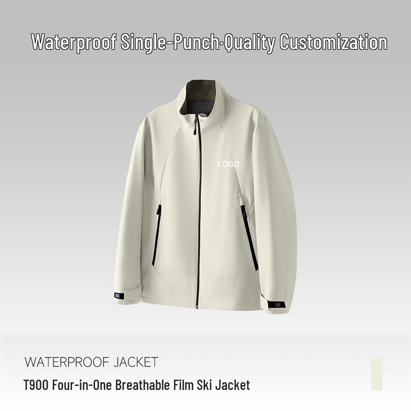 BMW Waterproof Workwear Jacket with Custom Logo for Employees - Stand-up Collar, Autumn/Winter Season