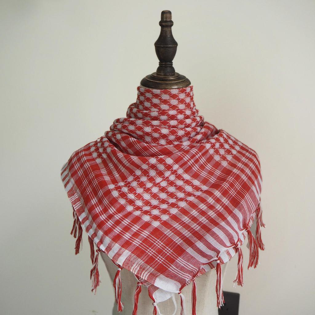 Bufanda con Borla Keffiyeh de Arafat Transfronteriza: Ropa Táctica para Desierto Ligera y Resistente al Viento/Arena