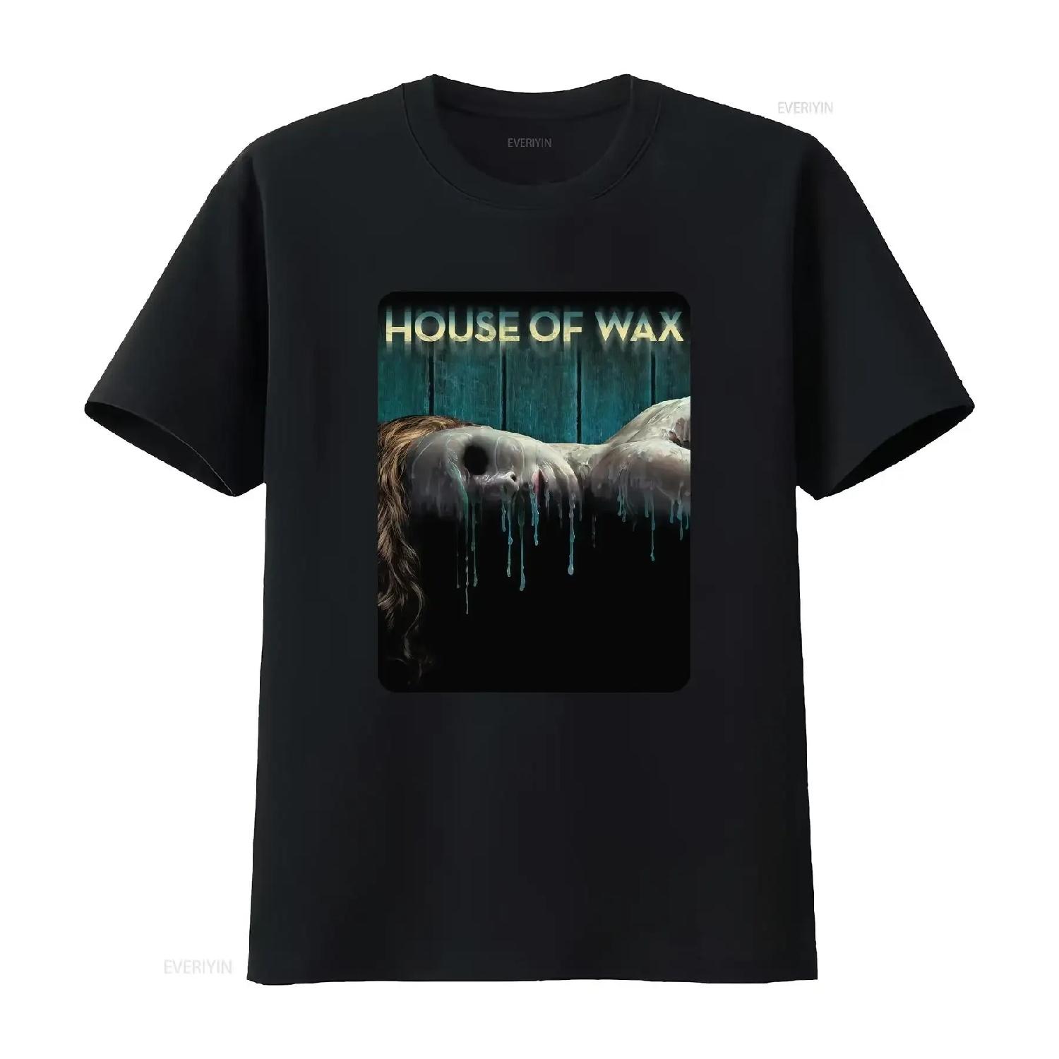House of Wax T Shirt vintage Washed Comfortable Soft Slightly graphic streetwear Breathable Unisex fashion S