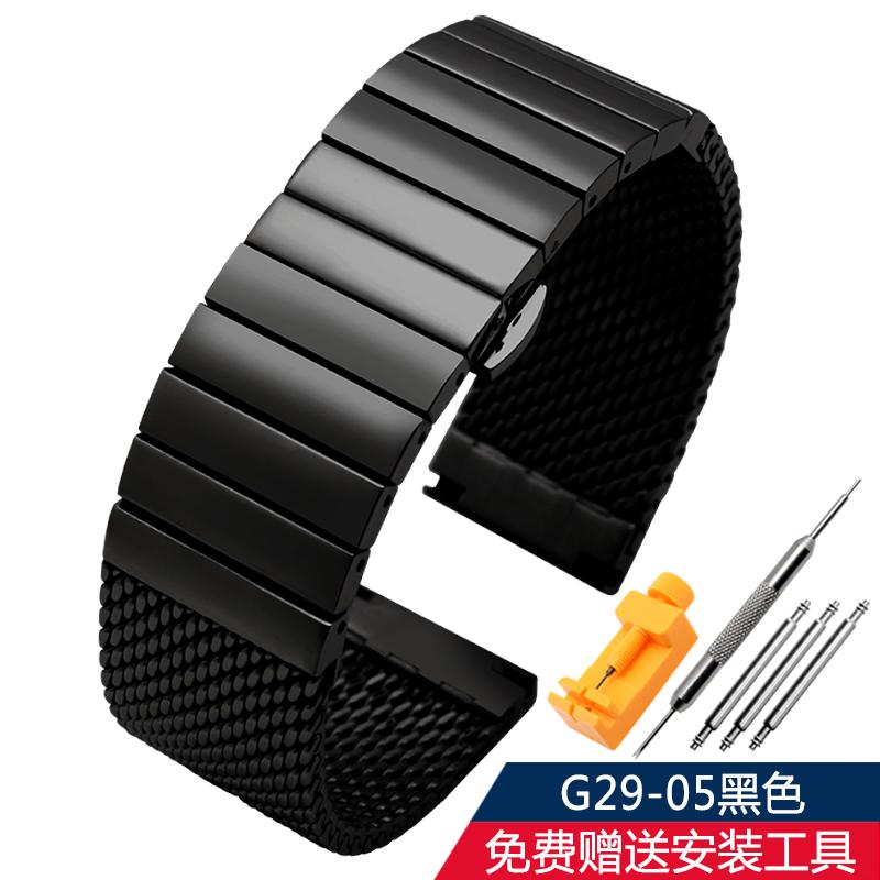 Für Panerai Seiko Nr. 5 Dosen Casio Huawei Omega Edelstahlarmband Shark Mesh Mailänder Band 22 24mm atmungsaktives Metall Uhrenarmband
