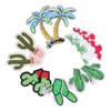 12pcs Plant Patches DIY Decoration Plant Appearance Cotton Iron On Patches Easy Iron Embroidered Patch for Dress Package