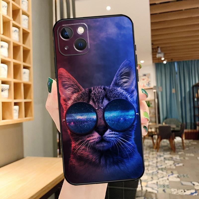 Applicable IPhone16 Mobile Phone Case New Couple Animal Cute Cat Mobile Phone Case Cat Phone Case