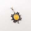 Yellow Cat's Eye Gemstone 925 Sterling Silver Jewelry Handcrafted Pendant 1.62" CP-12-46
