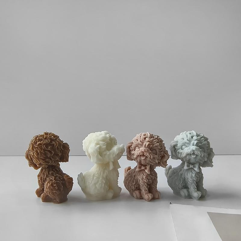 3D Dog Candle Silicone Mold Animal Candle Resin Mould for DIY Aromatherapy Candle Making Mould Soap Home Decorations