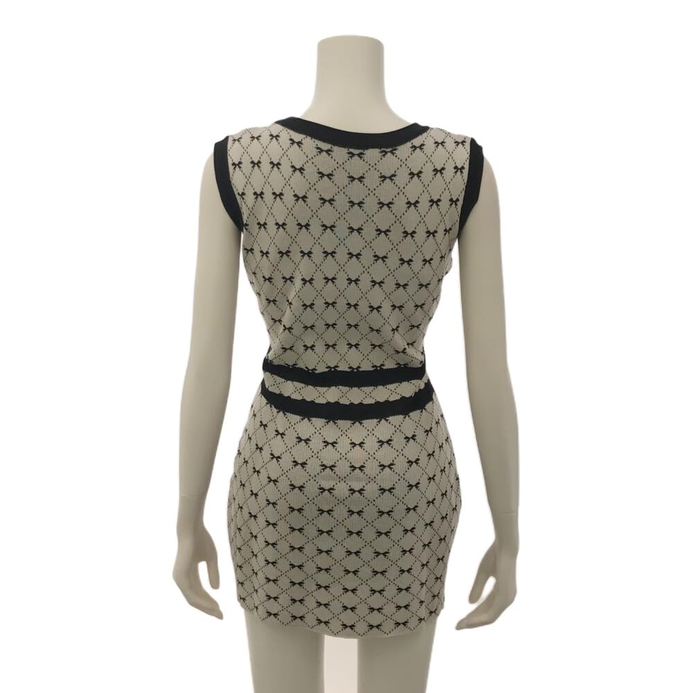 GRAXIA Cabaret Mini Strick Hostess Cabaret Lounge Polka Light Einheitsgröße Kleid, Kleid, Kleid, Ärmellos, Kleid, Club, Kleid, Girly, Stretch,