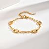 Fashion Paper Clip Chain Bracelet for Women,Stainless Steel Link Chain Bracelets,Trendy Geometric Handmade Chain Accessories
