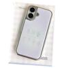 ins gentle light purple flower and grass suitable for Apple 17Promax mobile phone case IP16/15/14/13 Epoxy water condensation 12
