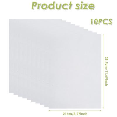 5/10 Piezas Estabilizador de Bordado Adhesivo Soluble en Agua Papel Estabilizador Imprimible Estabilizador Autoadhesivo Lavable para Bordado