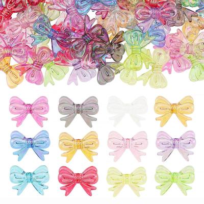 Lot de 10, 20 ou 40 perles en acrylique transparentes de 30 x 22 mm, pour bracelets, colliers, accessoires de bijoux, couleurs assorties