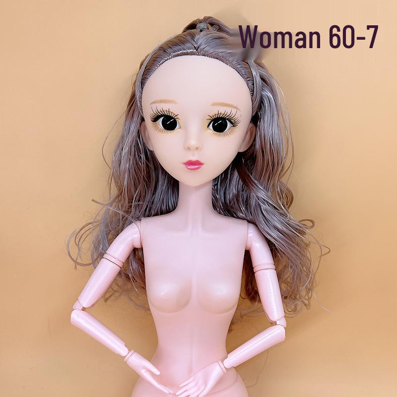 22-Zoll BJD Puppenkörper mit beweglichen Gelenken und individuellem Make-up - Prinzessinnen-Accessoires enthalten