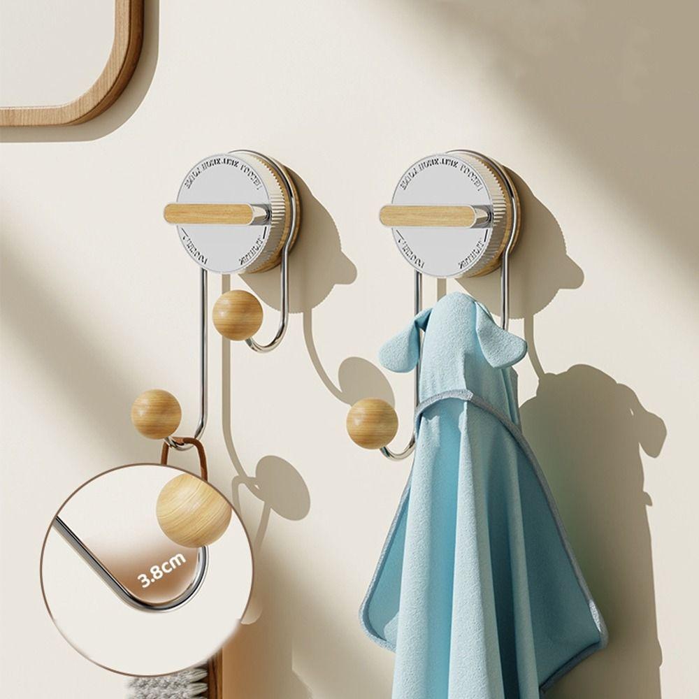 Powerful Suction Cup Hooks Seamless Shower Hooks Practical Wall Hanger Bathroom