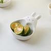 Super Cute Cartoon Rabbit Dipping Saucer Household Three-Dimensional Ceramic Saucer Ketchup Snack Plate Vinaigrette White Rabbit