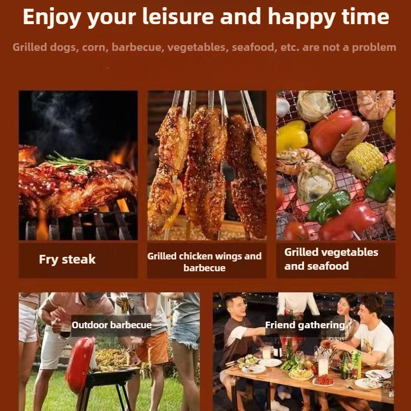 Grillkorb Faltbar Tragbar Edelstahl BBQ Grillkorb mit Griff für Fisch Gemüse Garnelen Kochzubehör