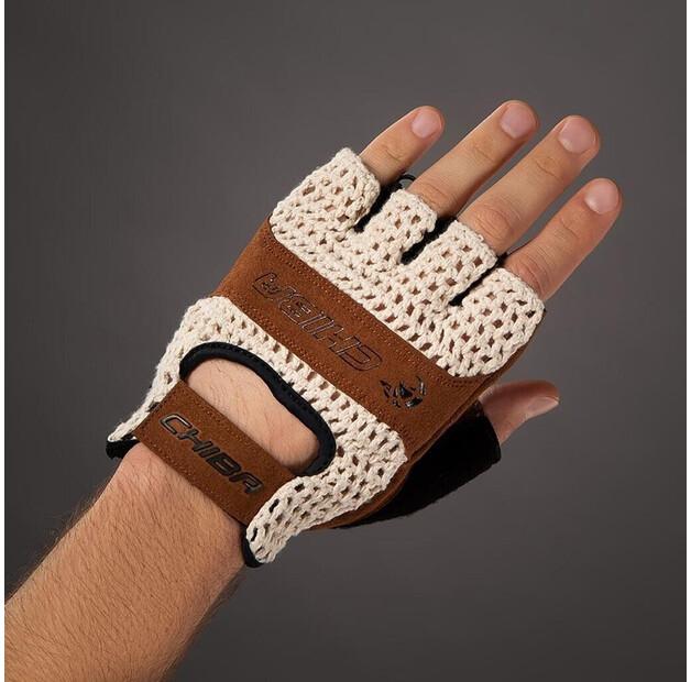 Chiba Retro Bicycle Gloves (beige/brown)