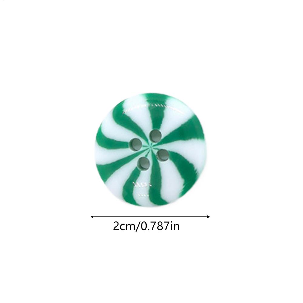 

50pcs Christmas Candy Decorative Buttons Resin Red Green Crafting Holiday Buttons Kit DIY Christmas Candy Crafts For Hand Sewing зелений