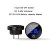 2Pcs Dc 12V-24V Led Panel Digital Voltage Volt Meter Display Voltmeter  Battery Capacity Meter Touch Switch Motorcycle Car