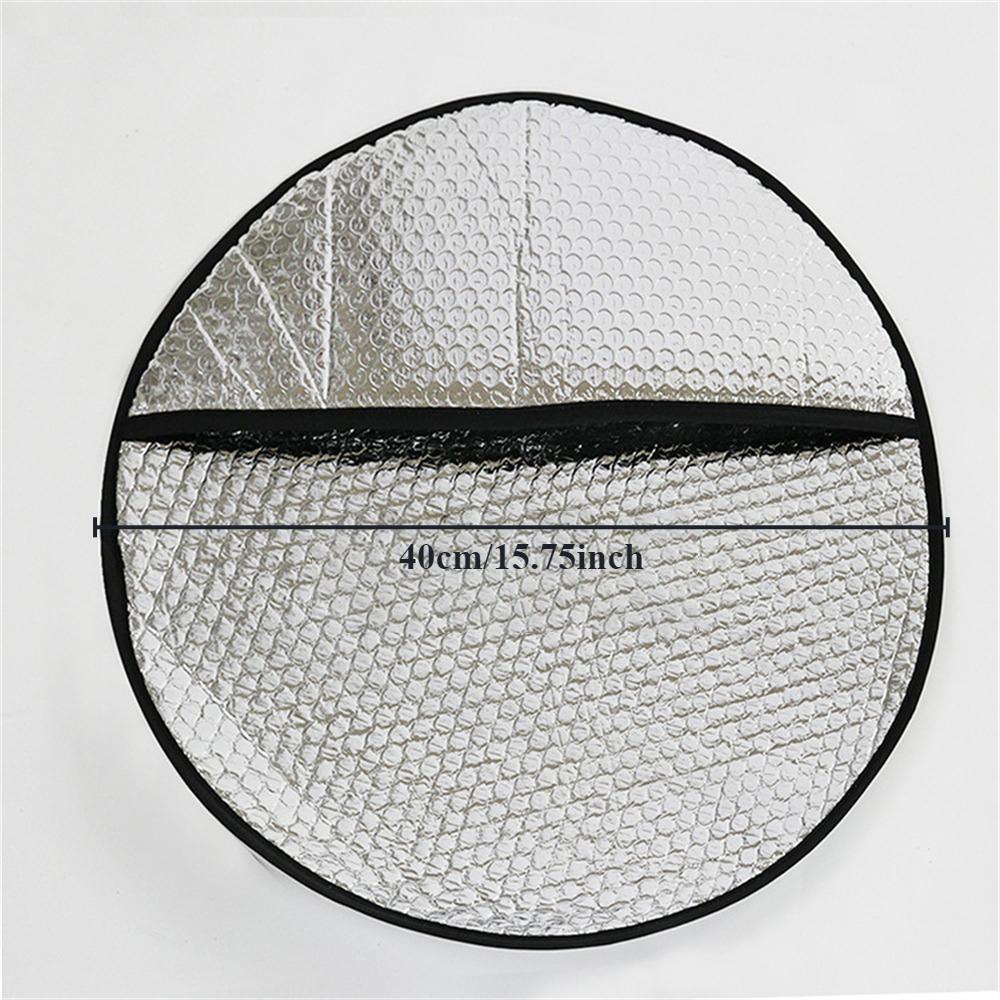 Car Windshield Sunshade Aluminum Foil Anti-uv Sun Protection Foldable Sunscreen Car Supplies Car Steering Wheel Sun Shade Silver slivery