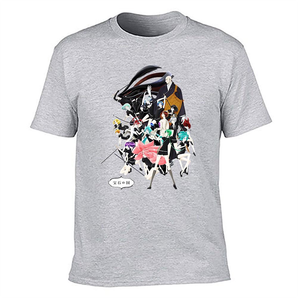 Unisexs Pure Cotton Tshirt Houseki No Kuni Anime Characters Print Casual Short Sleeve Tee For Anime Fans