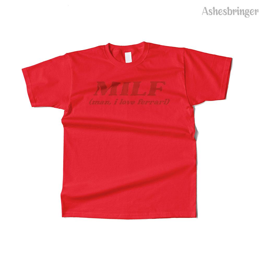 Mens Cotton Milf Man I Love F Graphic Funny T Shirt Street Casual Style Tee for Men and Women