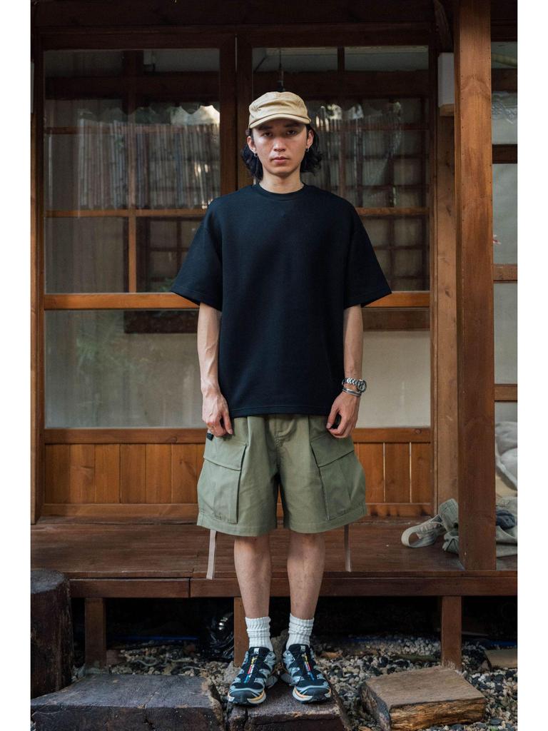 FGSS Menswear | 26SS Japanese Cityboy Cool Touch Space Cotton Small Collar Short Sleeve Loose T-shirt