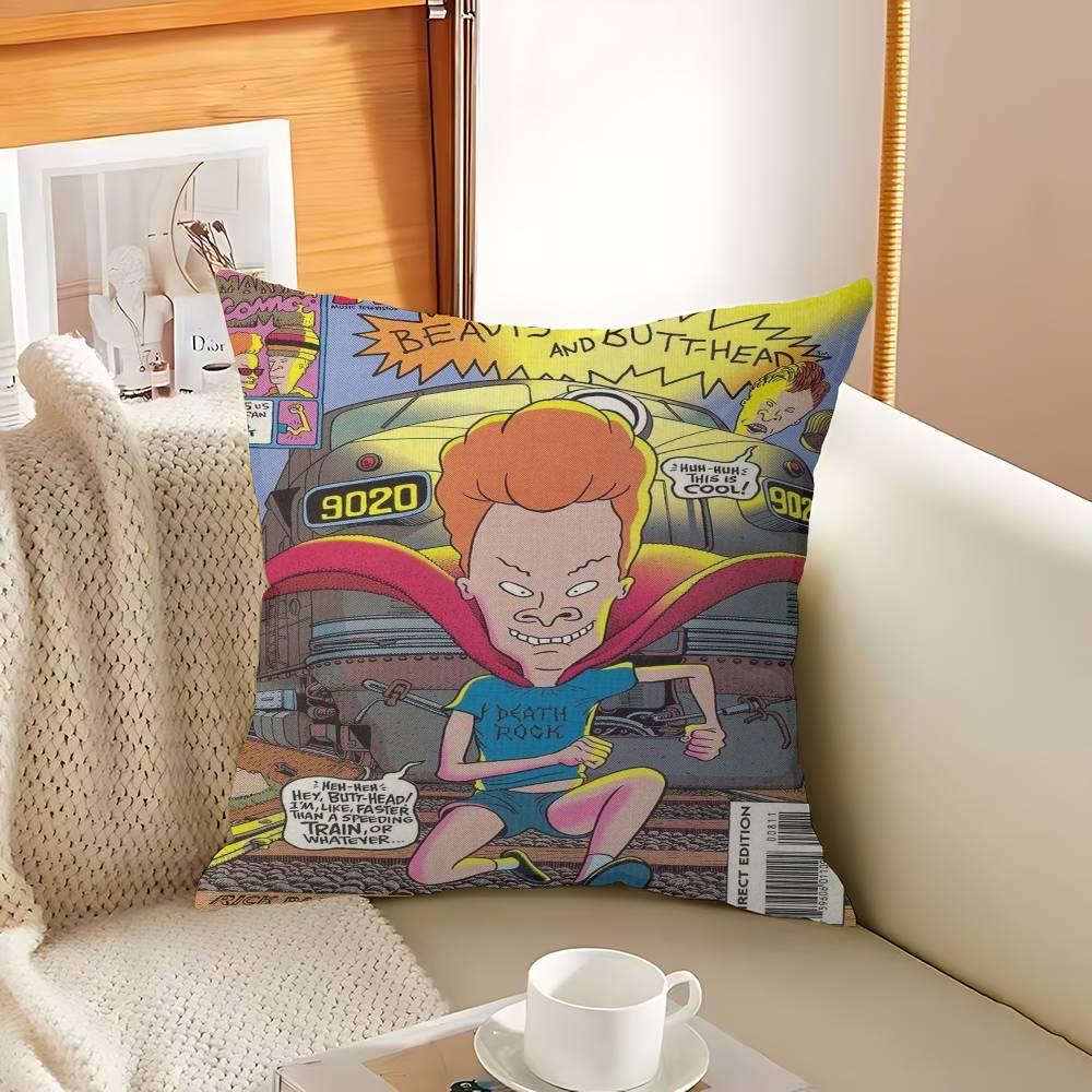Anime B-Beavis A-And B-Butthead 45*45cm Cushion Cover Pillow Cover Decor Pillowcase Home Pillowcase for Couch Pillow