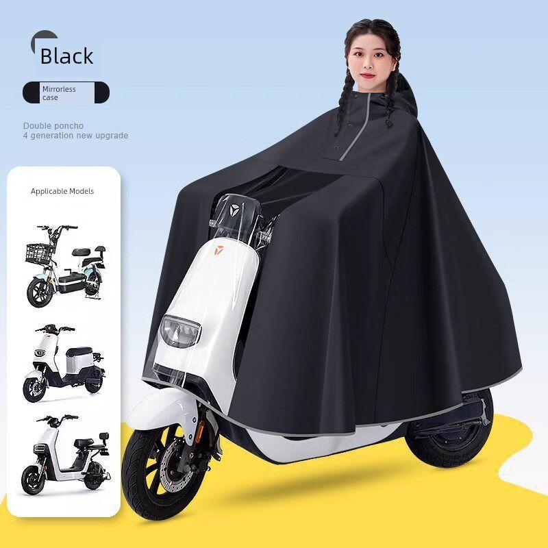 Electric Vehicle Raincoat, Electric Motorcycle Double-Person Raincoat for Men and Women, Oversized Long Full-Body Rain Poncho for Heavy Rain, New