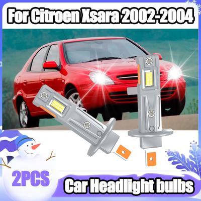 2PCS 3570 CSP Chips 30000LM High Power LED Headlights 6000K Super White Plug and Play Car Bulbs 12V For Citroen Xsara 2002-2004