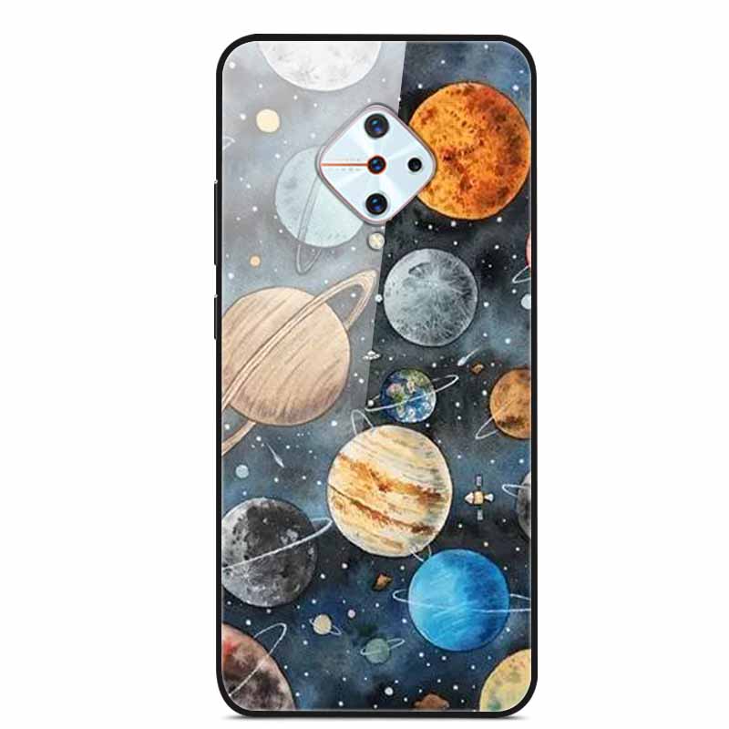Tempered Glass Case For Vivo V17 Case Russia Glass Back Cover Soft Bumper For Vivo V17 Phone Cases V 17 Funda Y9s S1 Pro Coque