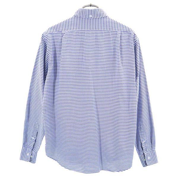 A Bathing Ape Check Pattern Long Sleeve Button Down Shirt Blue Men's Used