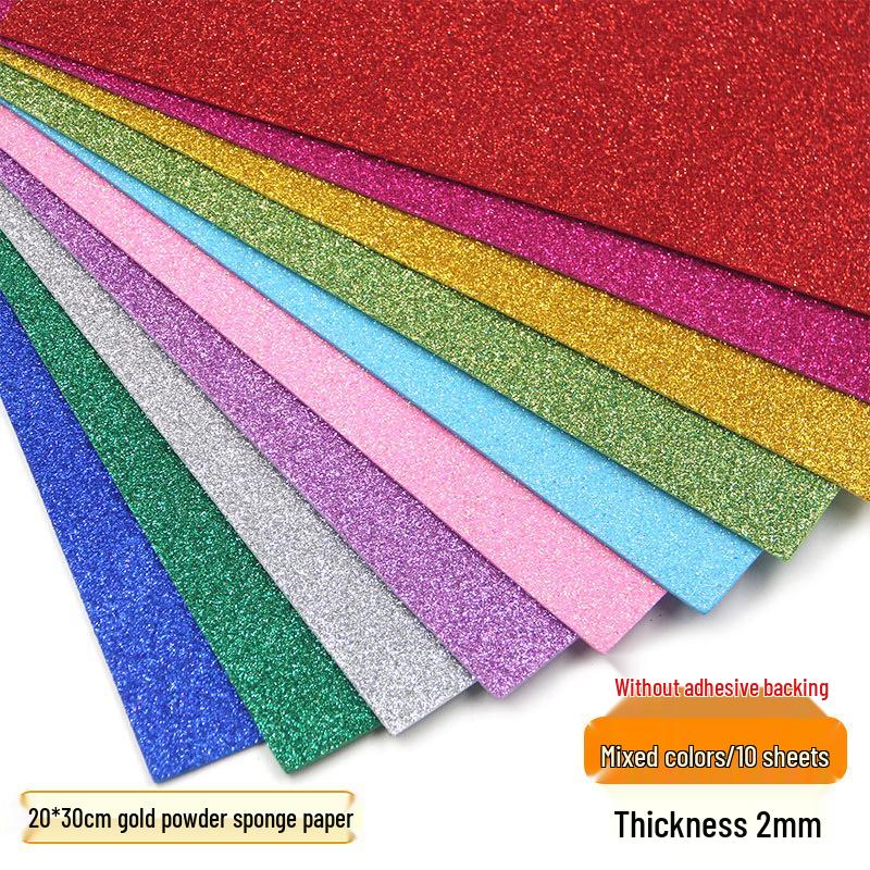 

Бумага А4 2мм Глиттерная пена - Толстые цветные листы для поделок и проектов детского сада