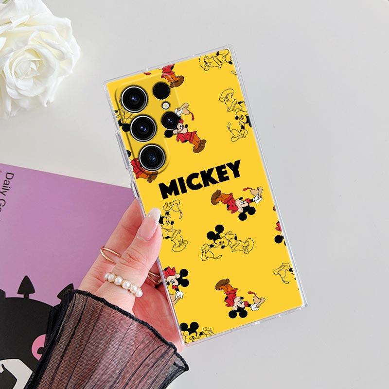 Mickey Minnie Cartoon Transparent Case For Samsung Galaxy S26 S25 Ultra S24 S22 S26 Plus S20 S23 S21 S25 FE 5G Soft Clear Cover