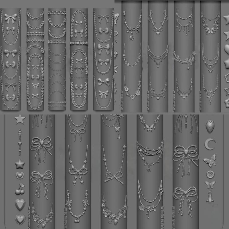 Dragons Bone 3D Silicone Nail Mold Flower Bowknot Star Chain Nails Templates DIY Nail Art Decoration Manicure Design Tools