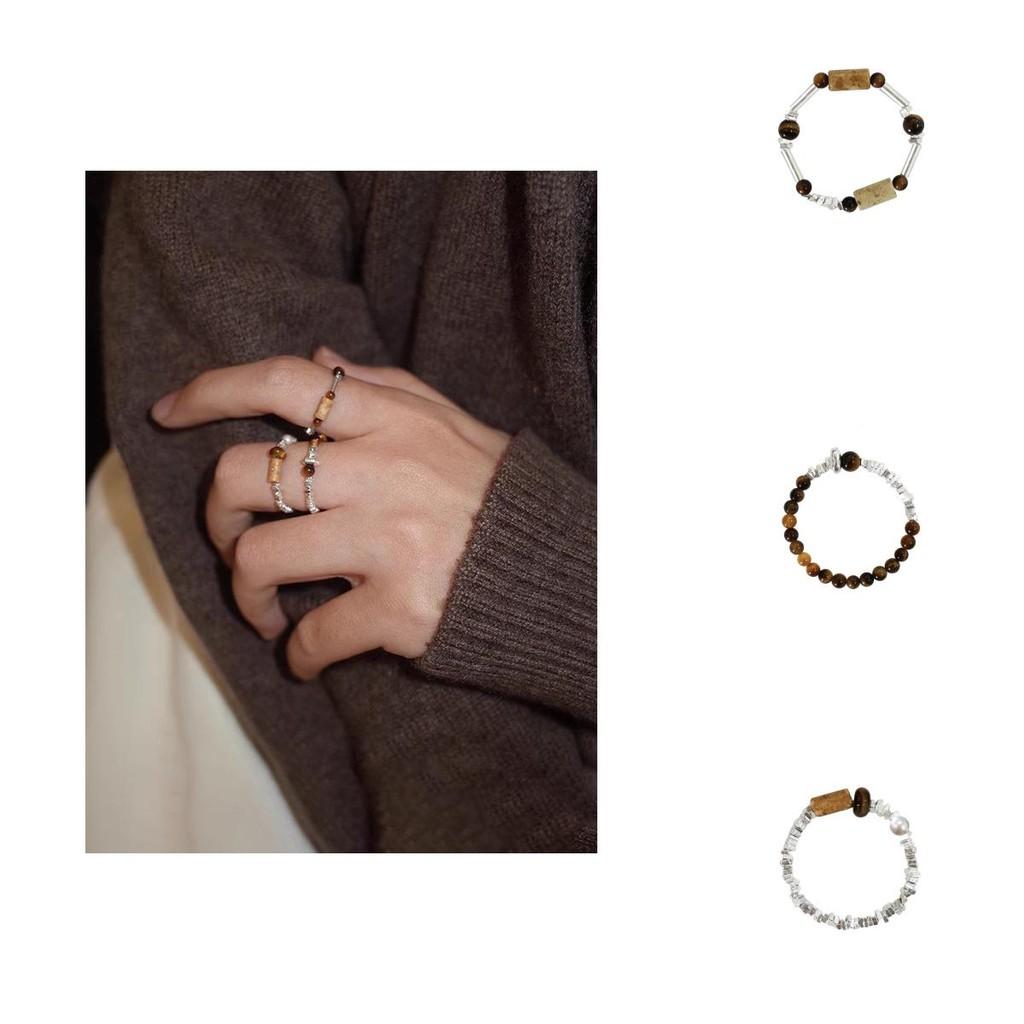 Tiger Stunning Eye Stone Elastic Ring For Women Chic Vintage Design Fashion Jewelry