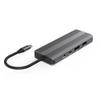 10 in 1 Usb C Hub Multi Dual 8K 120Hz 144Hz MST Docking Station With DP HDTV RJ45 Ethernet 100W Powered Usb3.0 Sd/tf Card Reader