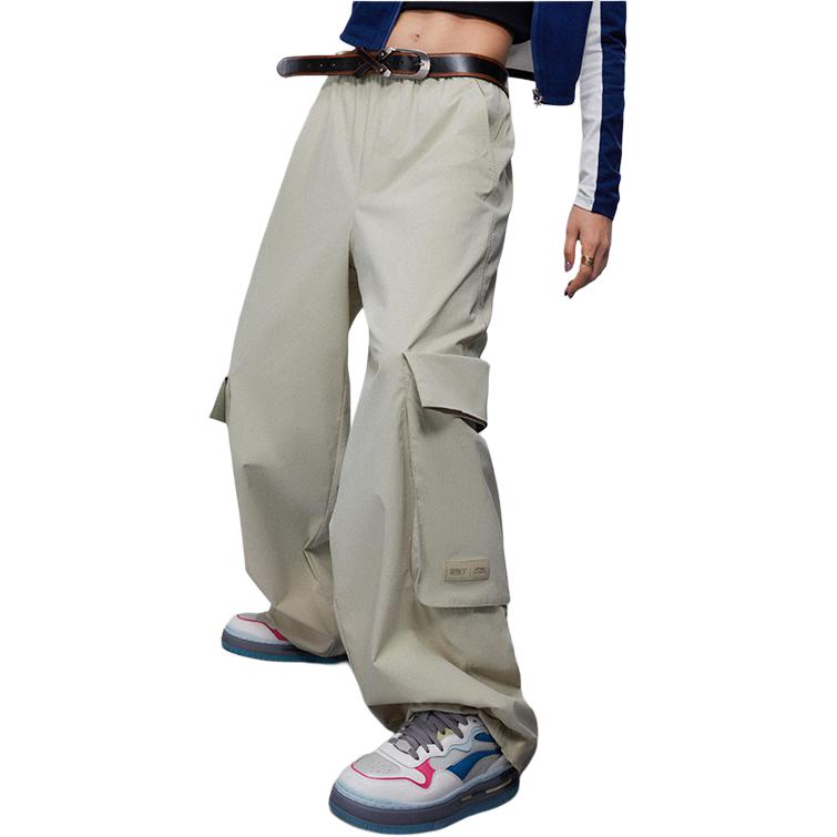 Li Ning Sports Life Collection Knitted Sweatpants Women's Foam Khaki AYKU670-1
